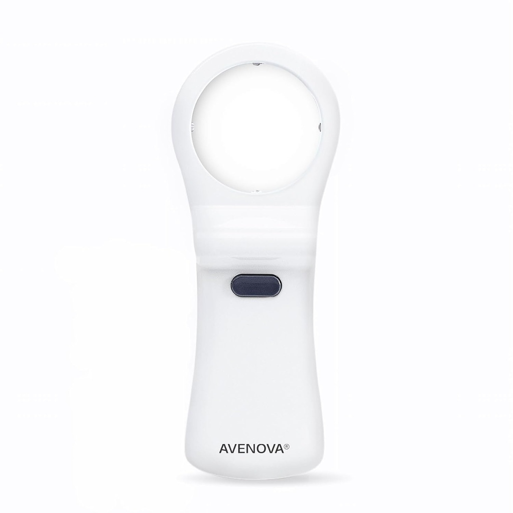 i-Chek by Avenova - An Illuminated, Magnifying Eyelid & Eyelash Mirror for Blepharitis, Chalazion, Styes, יבש עיניים, עדשות מגע, ו- Lash הרחבות