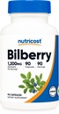 תוספי מזון רעילים בילברי 1200mg Equivalent (90 קפסולות צמחוניות) Gluten Free and non-GMO