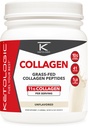 Catologic Grass Fed Collagen hydrolysate אבקה (Unflavored) (1LB) - 41 משרתים, 11 G Collagen Per משרת, 10 G חלבון Per משרת - Grass-fed Collagen Peptides