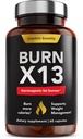 ויטמין Bounty Advanced Thermogenic Fat Burner for Men & Women - Burn X13 Weight Loss Supplement with 13 Powerful Ingredients - Metabolism Booster, Energy & Appetite control - 60 קפסולות