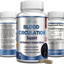 Blood Circulation תוסף - עם הותורן, Butchers Broom, Horse Chestnut, Arginine, Diosmin, Varicose Veins Treatment, Circulation Support - 90 קפסולות