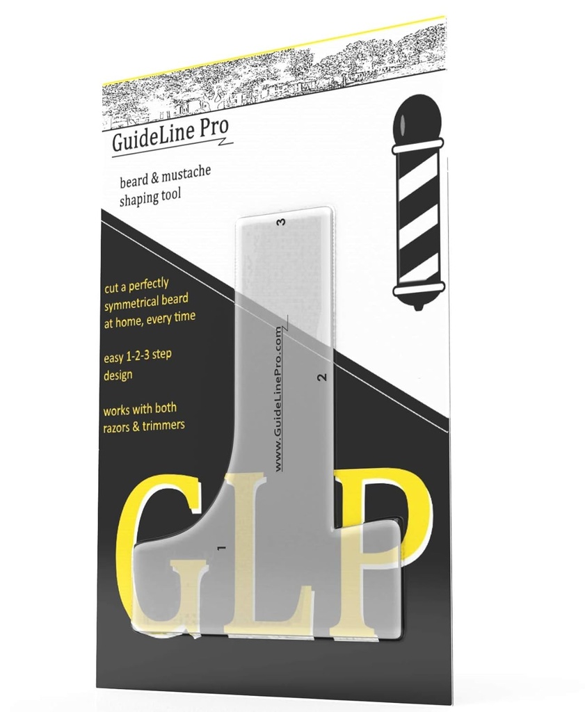 תבנית מפוקפקת, Beard Shaping Tool | For Shaping a Perfect Symmetrical Beard & Moustache - Beard Kit Accessory