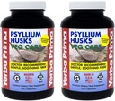 Yerba Prima Psyllium Husks Veg Caps - 180 הרוזן (2 Pack) - טבעוני, non-GMO, Gluten Free, קול נקיר, תוספת יומית סיבים לבריאות ורגילות