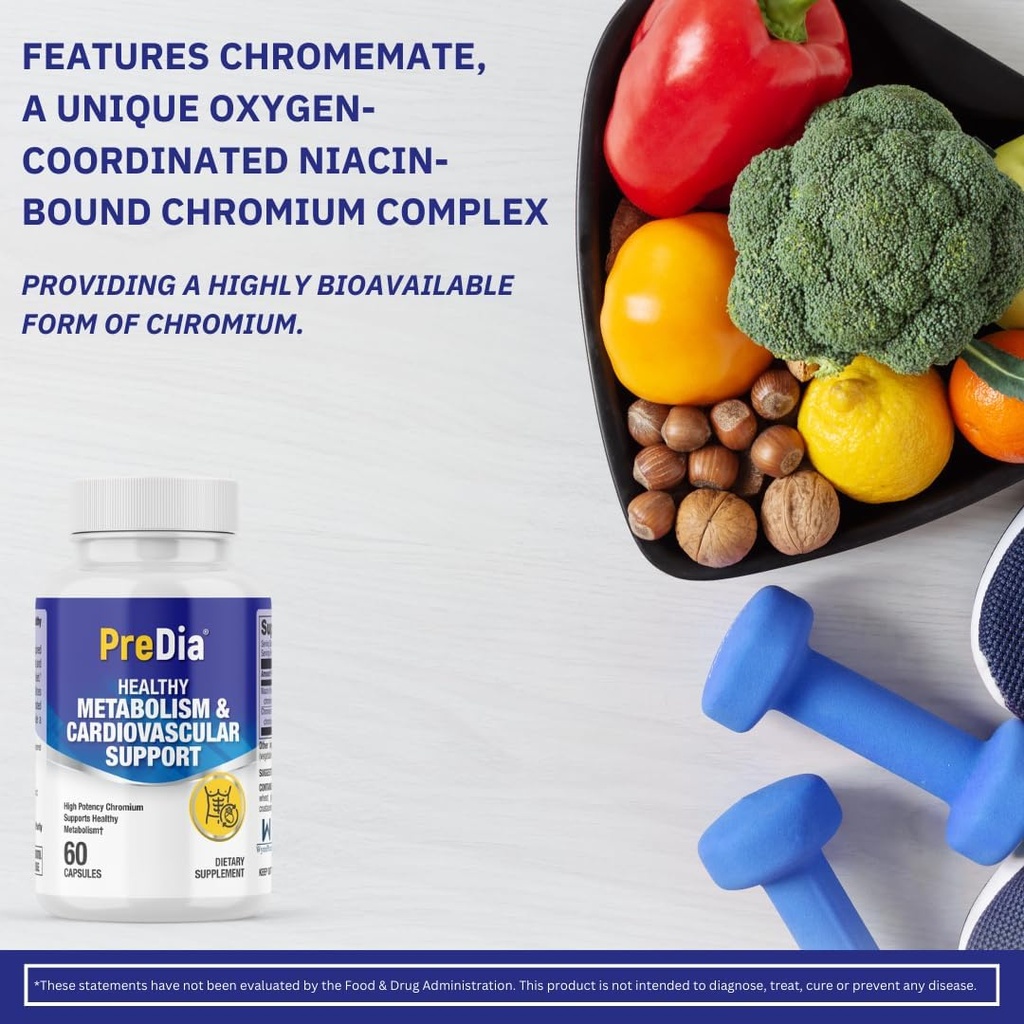 PreDia - בריאות metabolism & Cardiovascular Support Health - (Chromium 200mcg)