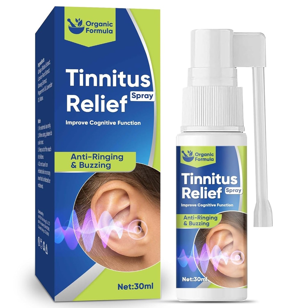 Tinnitus הקלה לרינג אוזניים, Tinnitus Relief טיפות, Natural Tinnitus Rëliëf Spray, להפחית רעש ושיפור שמיעה, 30 מ"ל