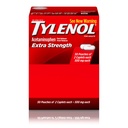 Tylenol תוספת כוח Acetaminophen Caplets, 500 מ"ג, כאב הקלה & Fever צמצם עבור כאבי ראש, כאבי גב, Toothache, Menstrual Cramps & Pain, Travel-Friendly Packaging, 2Caplet Pouches, 50 הרוזן, 50 הרוזן