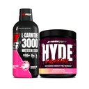 PROSUPPS L-Carnitine 3000 Stimulant Free Shots (31 משרתים, Dragon Fruit) ומר הייד חתימה סדרת Pre-Workout אנרגיה אבקת משקה (30 משרתים, Watermelon) Bundle