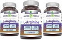 פורמולה מדהימה L-Arginine תוסף | 1000 Mg Per Serve | Tablet | Amino Acid Supplement for Women & Men | Non-GMO | Gluten Free | Made in USA (120 Count | 3 Pack)