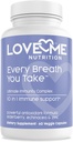 Immune Support Supplement - Natural Ingredients for Immune System Support (60 קפסולות) - Immune Booster Containing Elderberry, ויטמין C & E, Zinc ו-Echinacea למבוגרים