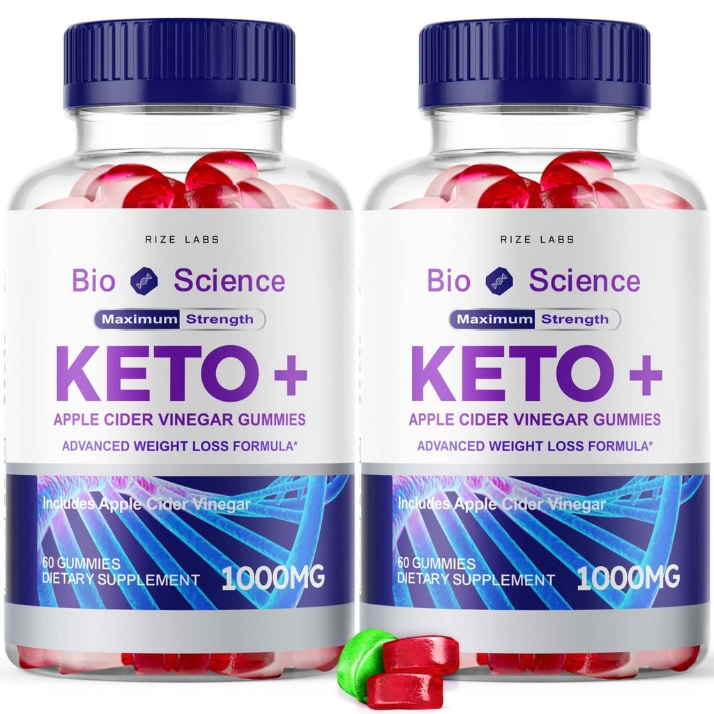 מעבדות rize - bio Science Keto Plus חניכיים עבור אובדן משקל, כוח נוסף, פורמולה מתקדמת כולל Apple Cider Vinegarmies (120 חניכיים) (Pack of 2)