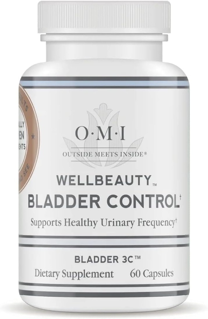OMI WellBeauty Bladder Control, Clinically Proven to Support Urinary Frequency, Reduce Bathroom Visits, 60 Veggie Capsules