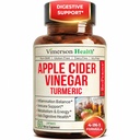 אורגני Apple Cider Vinegar עם תוסף Turmeric Curcumin & ג'ינג'ר לבריאות העיכול, Metabolism, Energy & Joint Support - אורגני Turmeric & Apple Cider Vinegar קפסולות.