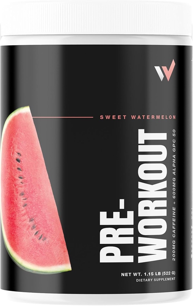 Peak Performance Best Pre Workout אבקת: Energyzing בלגן עם l theanine, Beta-Alanine, Betaine Anhydrous, Alpha GPC & B-Vitamins - Sugar-Free for Men & Women - Sweet Watermelon Flavoror