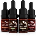 רוקי Mountain Barber Company Beard Oil Size Pack - 4 Varieties ייחודיים שמן Beard (0.17 oz כל אחד) - Cedarwood, Sandalwood, Bamboo & Unscented - מכיל שמנים חיוניים