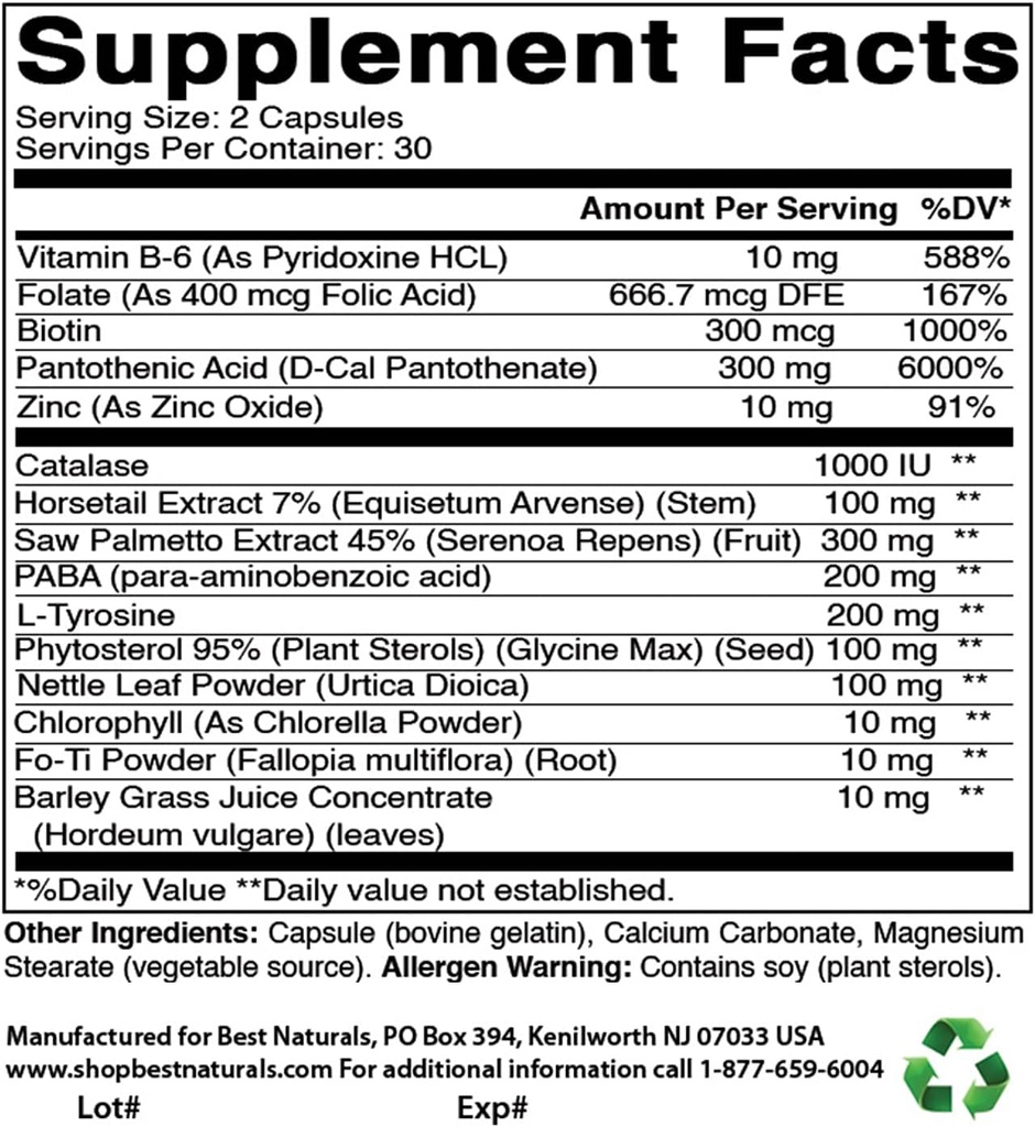 Anti Gray Hair Formula & Ashwagandha לחלץ 500 Mg