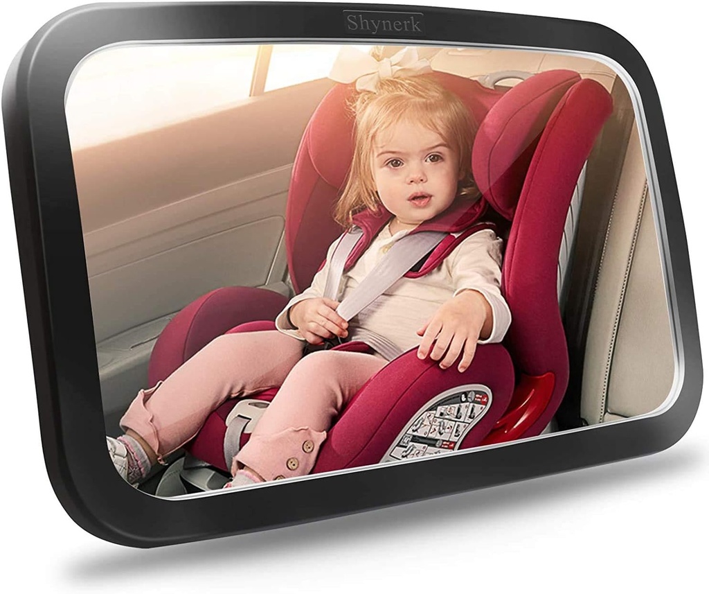 Shynerk Baby Car Mirror, Safety Car Seat Mirror for Rear Facing Baby with Wide Crystal Clear View, Shatterהוכחה, 360 מעלות רוטציה, Crashed and Certified