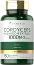 Karlyle Cordyceps Mushroom 1000 מ"ג | 150 Count | CS-4 Strain Mushroom