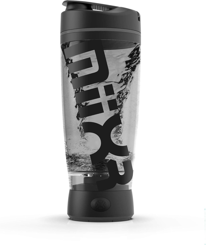 Promixx המקורי Shakerבק (MiiXR Edition) - סוללה מופעלת עבור Smooth חלבונים Shakes - BPA חינם, 20oz גביע (Black / Gray)
