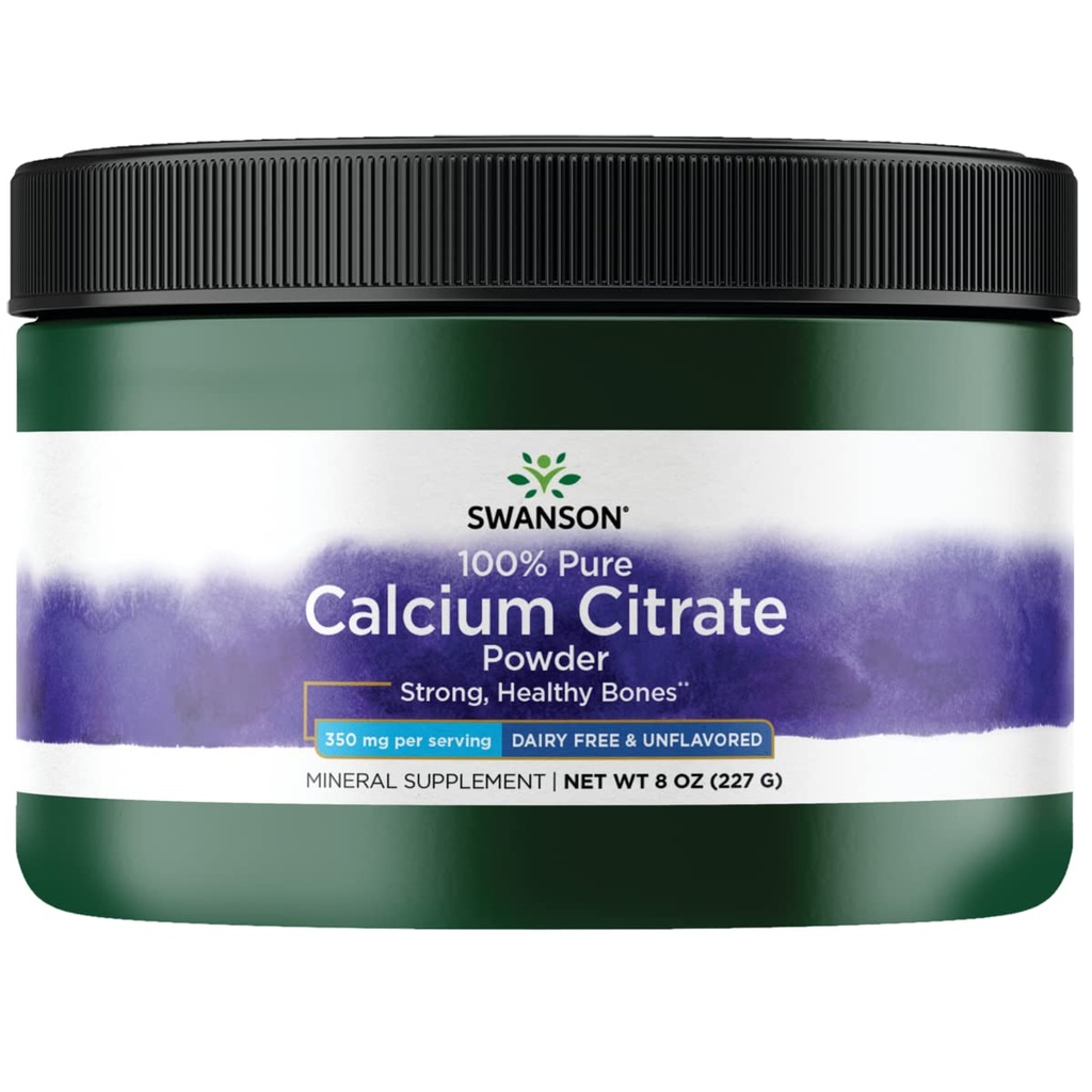 סוונסון 100% טהור Calcium Citrate PWD 8 OZ