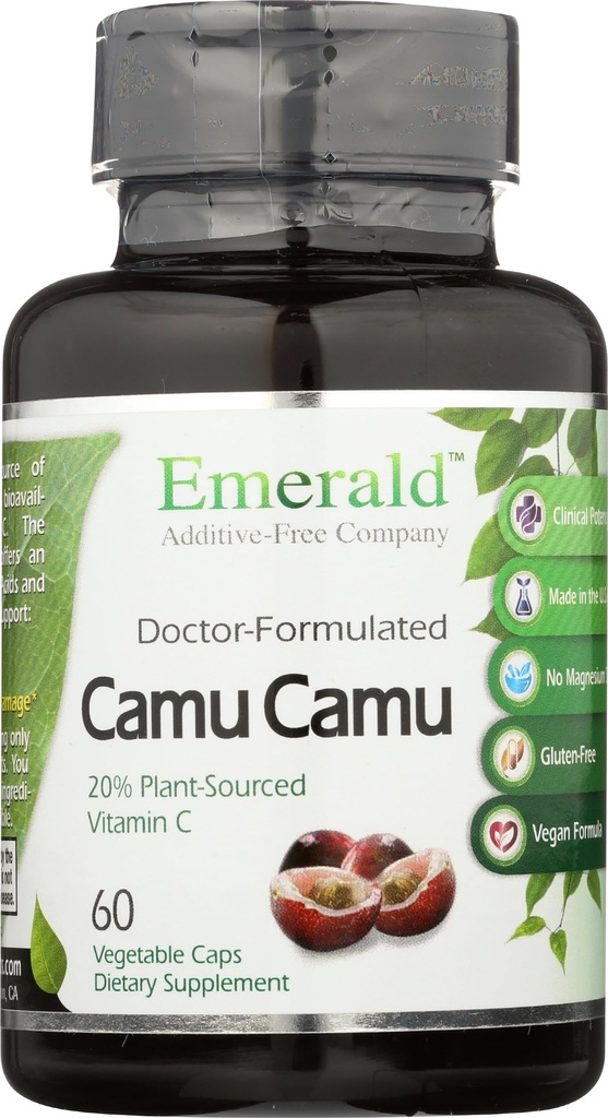 Emerald Labs Camu Camu - Plant-Sourced ויטמין C, Bioflavonoids, Amino Acids & B ויטמינים - Gluten-Free, טבעוני - 60 קפסולות ירקות (30 יום אספקה)
