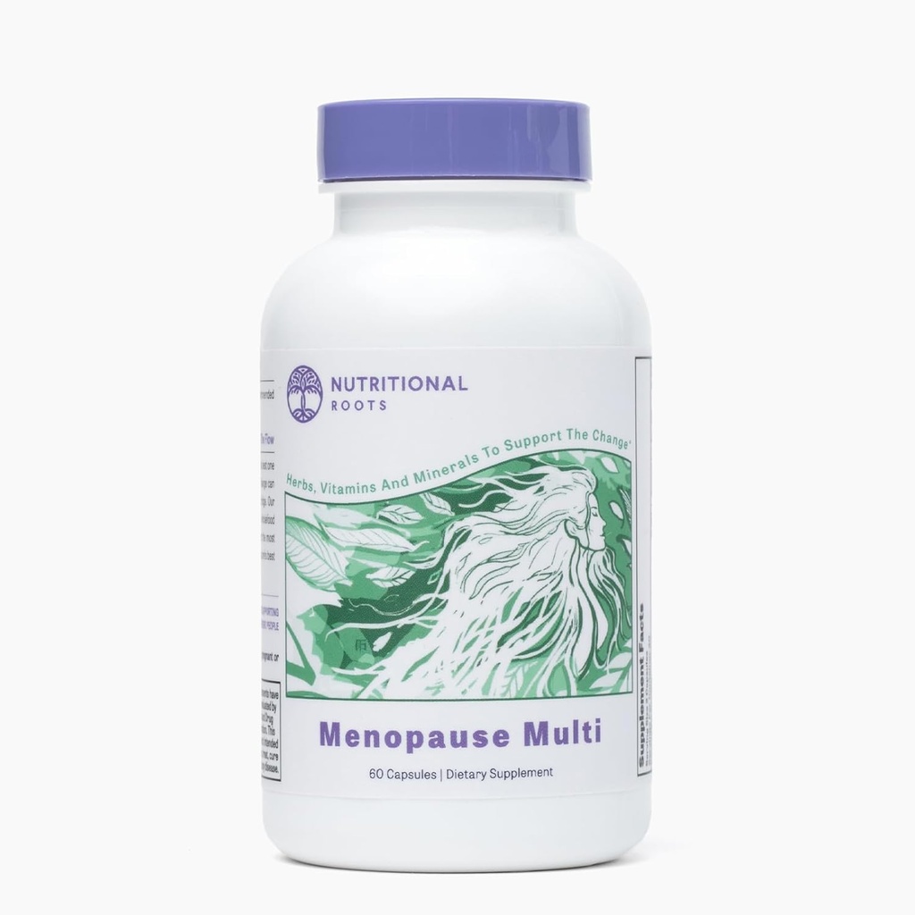 שורש תזונתי 5in-1 Menopause תומך בויטמינים עבור נשים, ויטמינים, מינרלים, פרוביוטיקה וצמחים אורגניים, צד שלישי נבדק, בחירת הדוקטור, 30 משרתות