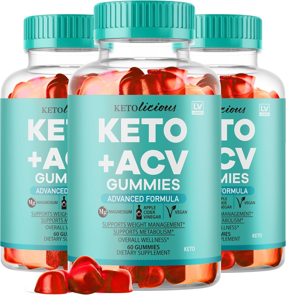 (3 Pack) Ketolicious Keto ACV Gummies, Ketolicious Gummymys Advanced Formula 1050 1050 1050 1050 50MG, All Natural Premium Plus Apple Cider Vinegarmy כוח מקסימלי Gomitas ביקורות, 180 חניכיים במשך 3 חודשים
