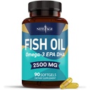 אומגה 3 שמן שמן שמן שמן תוספת Immune & בריאות תמיכה - מקדם משותף, עין & עור בריאות - non GMO - EPA, DHA Fat Acids Gluten חינם (90 Softgels (Pack של 1))