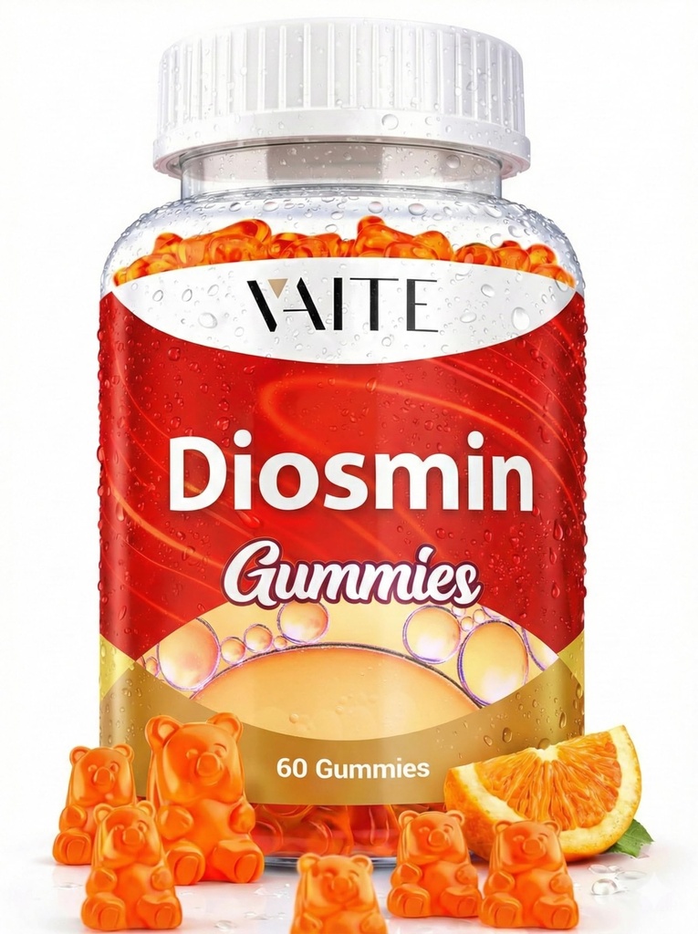 VAITE Diosmin 1000 מ"ג - Vein תומך תוספים עבור Varicose Veins - תוספת בריאות תוספת פורמולה Venous Optimizer, Citrus Bioflavonoids, עוזר ל Circulation עבור Legs, Chews מסטיקמי, 60 חניכיים טבעוניות טבעוניות טבעוניות