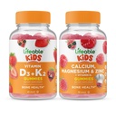 ויטמין D3 + ויטמין K2 ילדים + Calcium Magnesium & Zinc Kids, Gummies Bundle - Great Tasting, ויטמין, Gluten Free, GMO חינם, Chewable Gummymymymy
