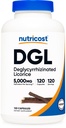 חומרים מזינים DGL Deglycyrrhizinated Licorice לחלץ קפסולות (500 מ"ג, Equivalent to 5, 000 מ"ג Licorice, 120 משרתות) - Non GMO, טבעוני