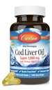 קרלסון - Cod Liver Oil, Super 1000 מ"ג + ויטמינים A & D3, Wild Norwegian, Sustainably Sourced, 100 Softgels