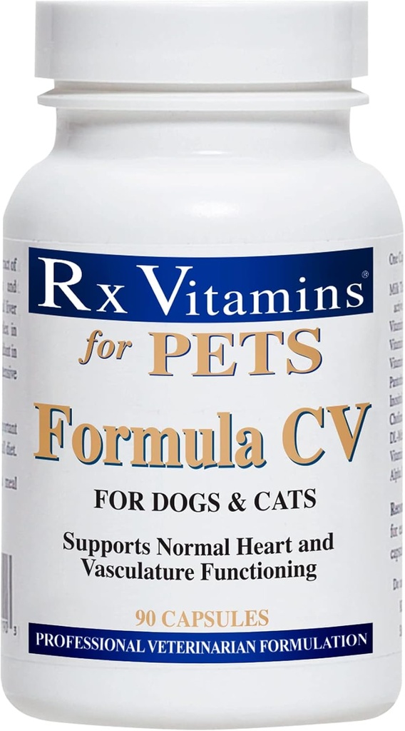 Rx ויטמינים פורמולה CV for Dogs & Cats - Cat and Dog Heart Health - Feline & Canine Cardiac Support