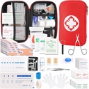 Mini Travel First Aid Kit, ערכת חירום עם 201PCS First Aid Supplies ו- Waterified Bag, Survival Medical Kit for Home Car Office Camping Hiking