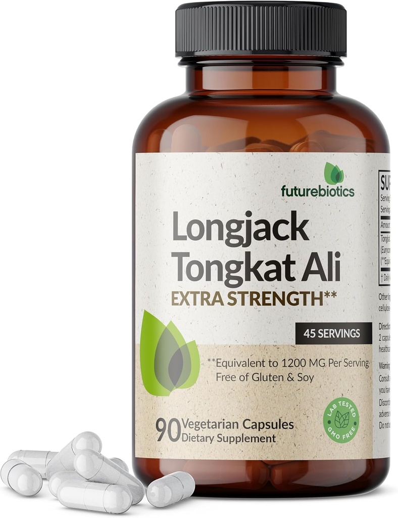 Futurebiotics Longjackטונגkat Ali תוספת כוח ותמיכה - Non-GMO, 90 קפסולות צמחוניות