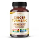 אולטרה ג'ינג'ר ו Turmeric Aids Digest & Supports Heart Health - כולל קייאן פפר, Lemon Balm, Cinnamon, Pepperנט, תה ירוק - מיוצר בארצות הברית - 150 קפסולות