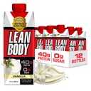Lean Body Ready-to-Drink vanilla חלבון Shake, 40g חלבון, Whey בלנדר 0 Sugar, Gluten Free, 22 ויטמינים ומינרלים, 17 Fl Oz (Pack of 12) LABRADA