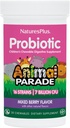 NaturesPlus Animal Parade פרוביוטיקה, ברי מעורב - 30 צ'כוסים - תוספי תזונה לילדים - תמיכה בתפקוד הבריאות והחיסון - טבעוני, גלוט חינם - 30 משרתים