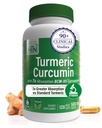 בריאות Thru Nutrition Turmeric Curcumin מורכב 500 מ"ג | כמו BCM-95 Curcugreenly למד קלינית | מוסמך טבעוני (Pack of 120)