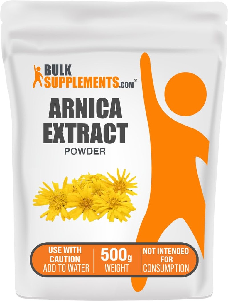 BulkSupplements.com Arnica לחלץ אבקה - תוסף צמחי, מפרחים Dried Arnica, משרת Vary Per Use, 500g (1.1 lbs) (Pack of 1)