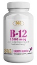 365 בריאות על ידי HEALTHLIFE ויטמין B12 1000mcg Tablet, תמיכה ב- Energy Conversion, תוספת תזונתית לתמיכה במטבוליזם אנרגיה, 365 יום אספקה
