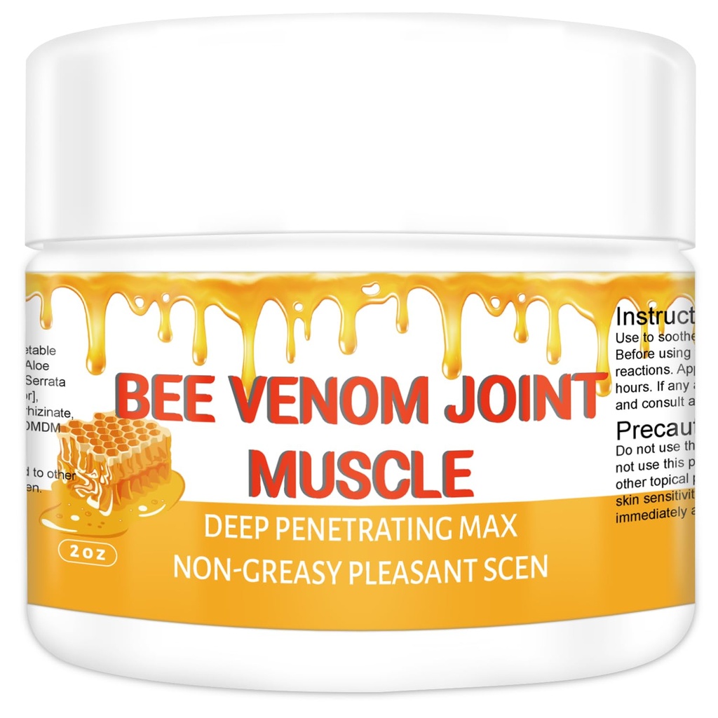 אורגני Bee Venom Therapy Serum, Professional Joint & השרירים & Bone לשחרר קרם - 24 Hour Soothing שחרור יעיל עבור Back, צוואר, כף, ברכיים, שרירי, Shoulder, hip, Nerve, Nerve
