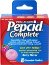 Pcid Complete Acidductionr + Antacid עבור Acid Reflux, 10 מ"ג Famotidine, 800 מ"ג Calcium Carbonate & 165mg Magnesium hydroxide per Heartburn Medicine Tablet, Antacid Chews, ברי, 8 ct