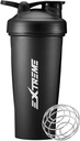 ExTREME Classic Shakerבק עם Wire Whisk, Perfect for Protein Shakes and Pre Workout, Leak Proof Shaker Cups, BPA Free, Dishwasher Safe, 24 Ounce, Black Black Black Black Black Black Black Black