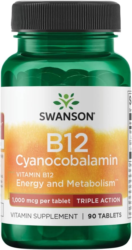 סוונסון ULT B12 פעולה משולשת 1000 MCG 90TAB