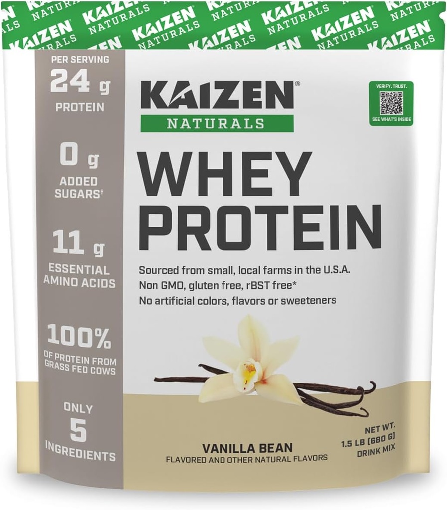 חלבון Whey | Vanilla | 24g Protein | Grassאכילה | No artificial Ingredients | 5 Ingredients | Satisance Hunger