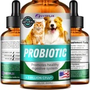 Premium Probiotics for Dogs, Cats - Enzymes & Prebiotics תוסף - Helps to Relieve Diarrhea, Vomiting, Upset Stomach, Gas, Constipation & Bad Breath - תמיכה במערכת העיכול - 2 Fl Oz Oz