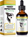 טיפול בזיהומים Yeast לכלבים, טיפול בזיהומים טבעיים של Yeast תומך בסיוע לכלבים Itch, נשימת אוזניים לכלבים, הקלה אלרגיה לכלבים, Pet Supplies Dog Herbal Supplement, Bacon Flavor - 2 oz