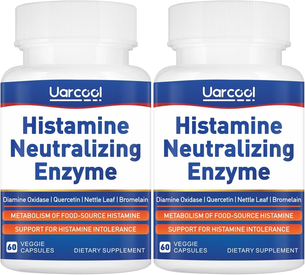 DAO Enzyme תוסף Histamine Diamine Oxidase תוסף עבור Smooth Digestion - Made in USA - 60 Softgels (2 בקבוקים)