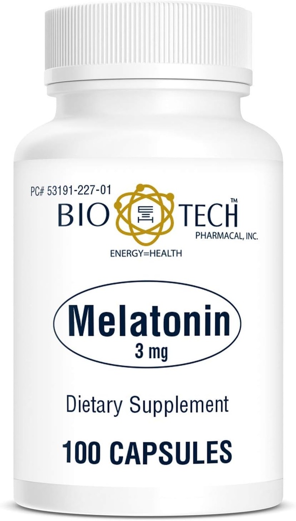 Bio-Tech Pharmacal Melatonin (3mg, 100 קפסולות)