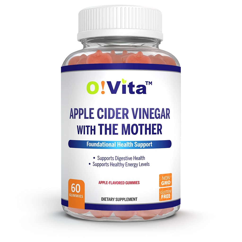 Apple Cider Vinegarmies with the Mother, Gluten Free, Vegan, Made with Pomagranate, Beet Root, ו- ויטמין B12 לאנרגיה - 60 non-GMO Apple Flavored Gummies, עד 2 Monteh Supply Supply.